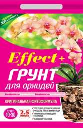 Грунт для орхидей ЭффектПлюс биогумус в подарок+отборная кора Start 10-30 мм 2,5 литра Effect+