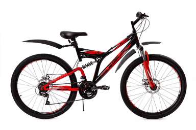 Горный велосипед (двухподвес) Altair - MTB FS
26 2.0 Disc (2019) Р-р = 18; Цвет: Черный / Красный