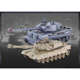 Радиоуправляемый танковый бой Zegan Tiger vs Abrams 1:28 -