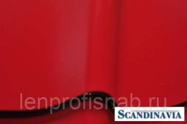 Металлочерепица Scandinavia (Скандинавия) Классик, PE 0.5 мм, 25 мкм, RR 28 (красный)