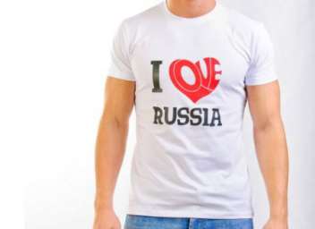 Футболка “I love Russia” с сердцем