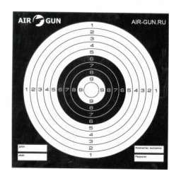 Мишени чёрные AIR-GUN.RU (50 шт)