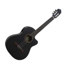 Barcelona CG11CE/BK Классическая электроакустическая гитара, 4/4, цвет черный