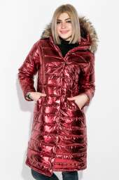 Пальто женское, стильное  80PD1358 (Красный металлик)
