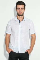 Рубашка мужская в светлом оттенке 50P2243-1 (Белый)