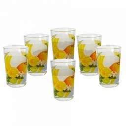 Набор  из 6 стаканов 270мл “Сочные лимоны” 00095S/6-ST в цветной коробке