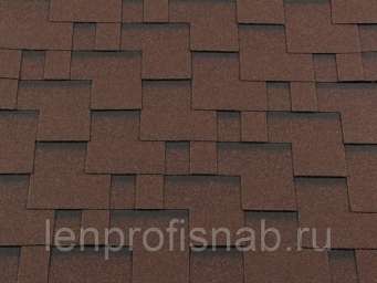Кровля RoofShield Модерн “Премиум” цвет коричневый с оттенением (упак. 3 м.кв)