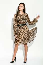 Платье женское, шифоновое 95P7088 (Тигровый)