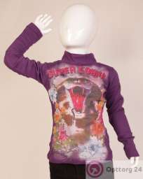 Джемпер детский фиолетового цвета с принтом