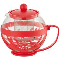 Чайник заварочный 750мл ВЕ-5572⁄1 красный с металлическим фильтром