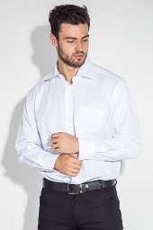Рубашка мужская в мелкую полоску 50PD3092 (Белый)
