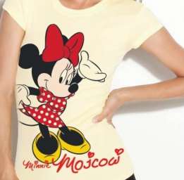 Женская футболка “Дисней в России” Minnie in Moscow
